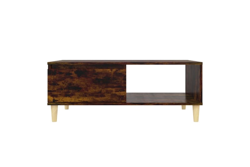 sofabord 90x60x35 cm spånplade røget egetræsfarve - Brun - Møbler - Borde - Sofabord