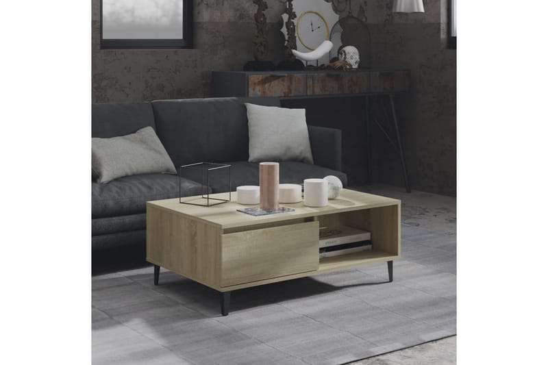 sofabord 90x60x35 cm spånplade sonoma-eg - Brun - Møbler - Borde - Sofabord