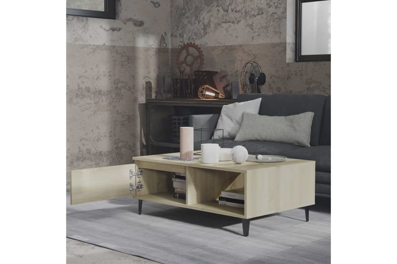sofabord 90x60x35 cm spånplade sonoma-eg - Brun - Møbler - Borde - Sofabord