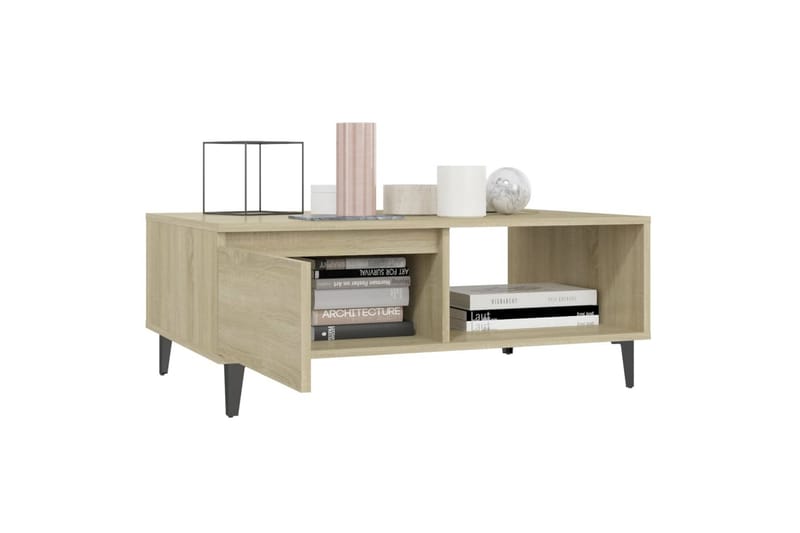 sofabord 90x60x35 cm spånplade sonoma-eg - Brun - Møbler - Borde - Sofabord