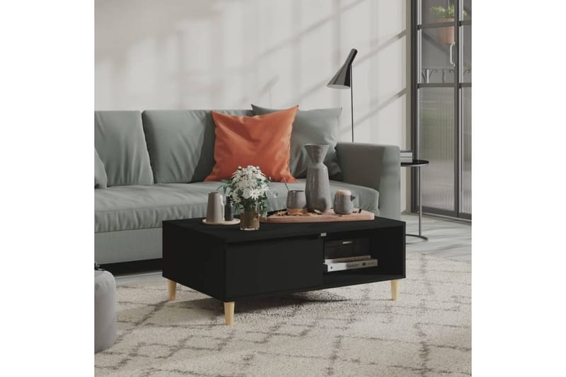 sofabord 90x60x35 cm spånplade sort - Sort - Møbler - Borde - Sofabord