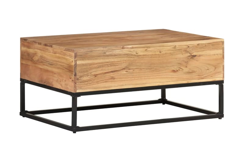 sofabord 90x60x40 cm massivt akacietræ - Brun - Møbler - Borde - Sofabord