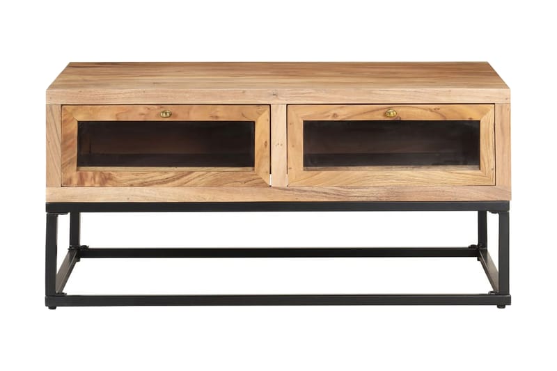 sofabord 90x60x40 cm massivt akacietræ - Brun - Møbler - Borde - Sofabord