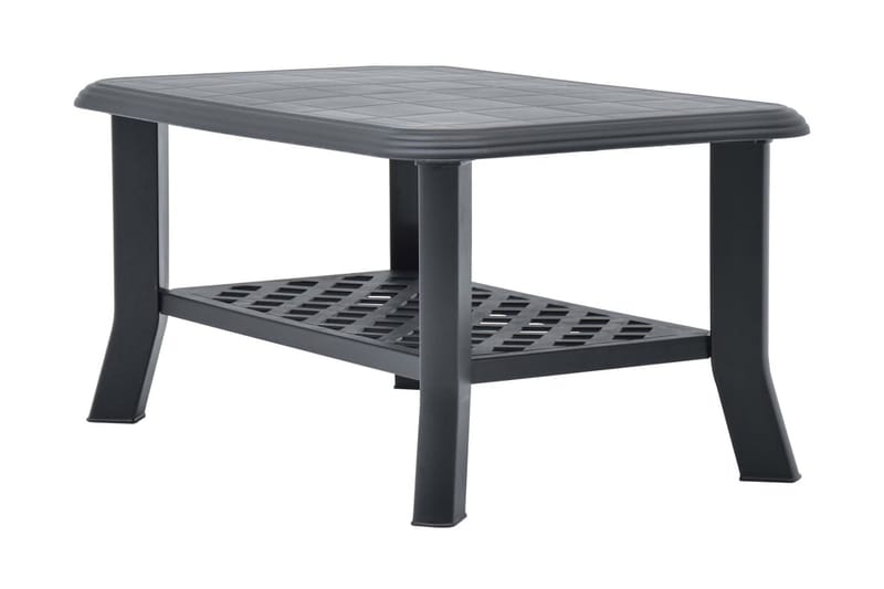 sofabord 90x60x46 cm plastik antracitgrå - Grå - Møbler - Borde - Sofabord