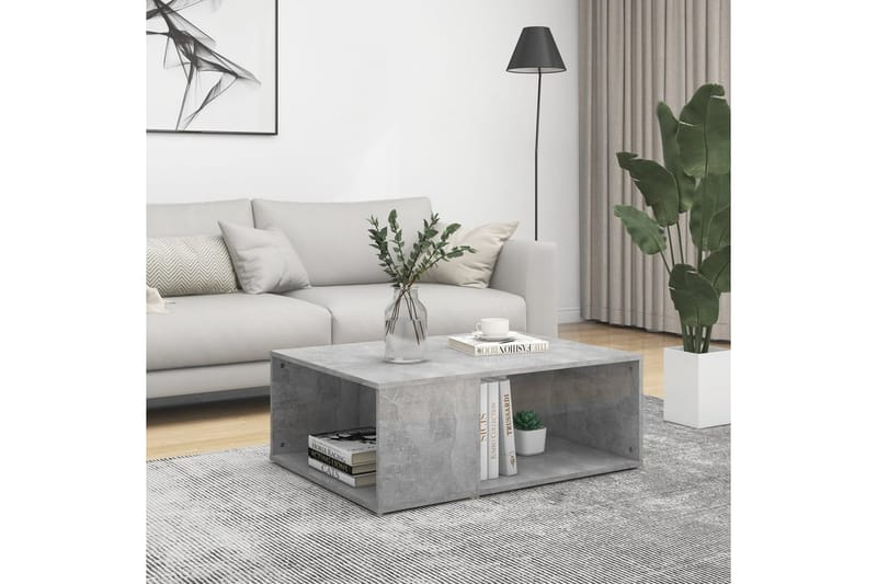 sofabord 90x67x33 cm spånplade betongrå - Grå - Sofabord