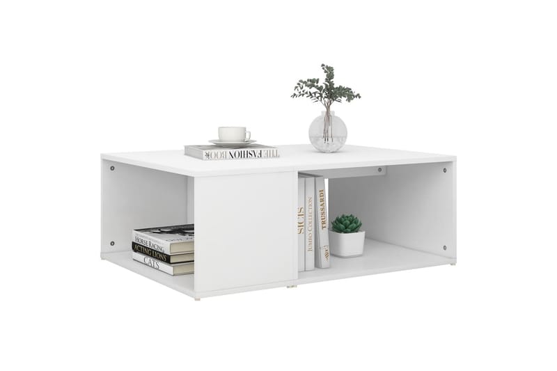 sofabord 90x67x33 cm spånplade hvid - Hvid - Sofabord