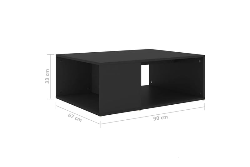 sofabord 90x67x33 cm spånplade sort - Sort - Møbler - Borde - Sofabord