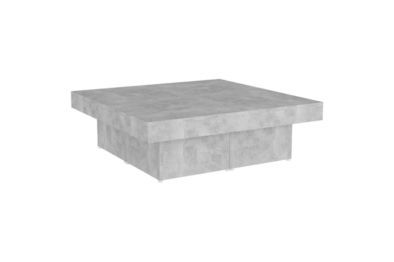 sofabord 90x90x28 cm spånplade betongrå - Grå - Sofabord