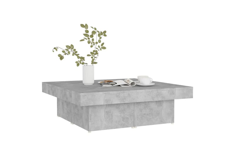 sofabord 90x90x28 cm spånplade betongrå - Grå - Møbler - Borde - Sofabord