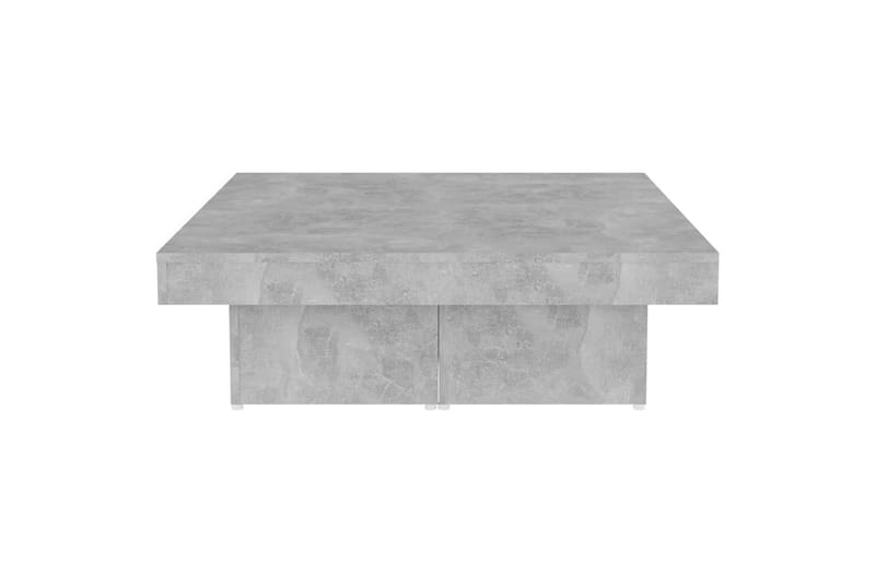 sofabord 90x90x28 cm spånplade betongrå - Grå - Sofabord