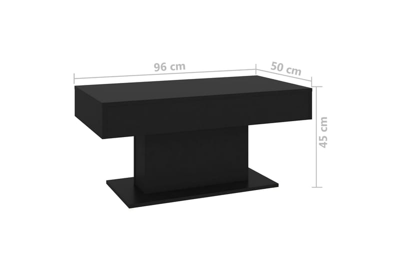 sofabord 96x50x45 cm spånplade sort - Sort - Møbler - Borde - Sofabord