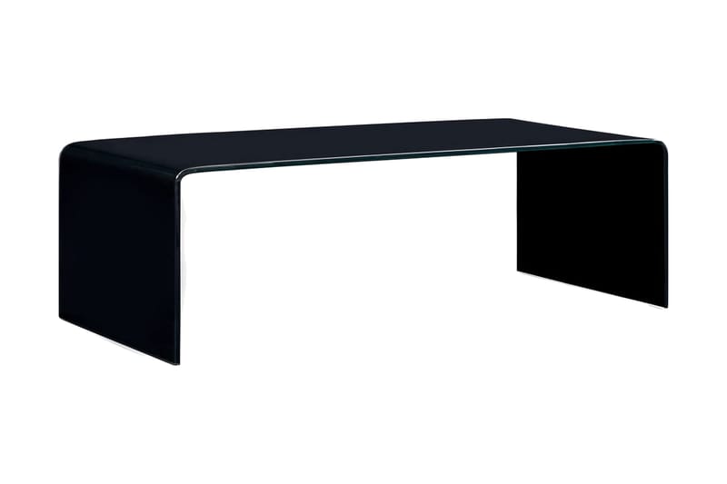 sofabord 98 x 45 x 31 cm hærdet glas sort - Møbler - Borde - Sofabord