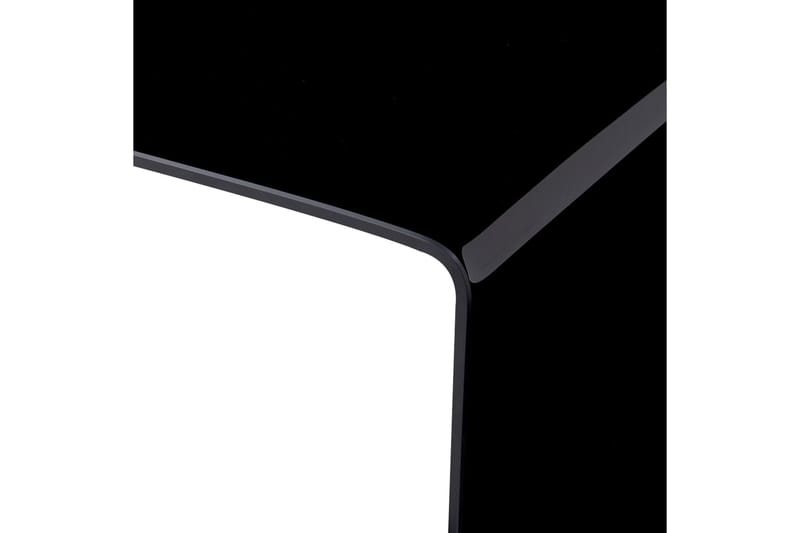 sofabord 98 x 45 x 31 cm hærdet glas sort - Sofabord