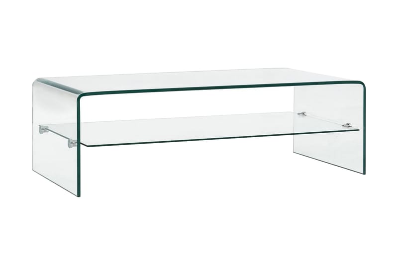 sofabord 98 x 45 x 31 cm hærdet glas transparent - Møbler - Borde - Sofabord