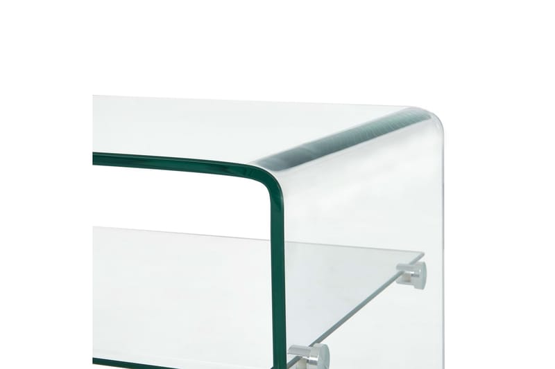 sofabord 98 x 45 x 31 cm hærdet glas transparent - Møbler - Borde - Sofabord