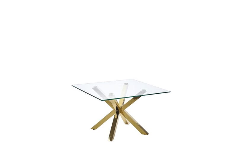 Sofabord Gennemsiktig/guld STARLIGHT - Transparent - Møbler - Borde - Sofabord