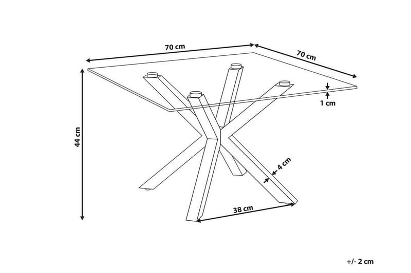 Sofabord Gennemsiktig/sølv STARLIGHT - Transparent - Møbler - Borde - Sofabord