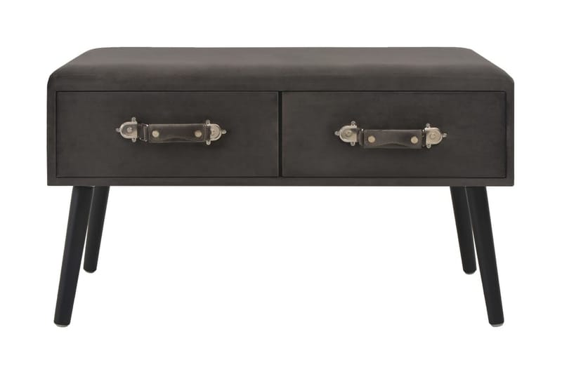 Sofabord Grå 80 X 40 X 46 Cm Fløjl - Grå - Møbler - Borde - Sofabord
