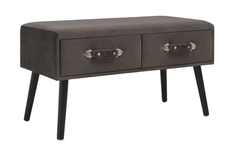 Sofabord Grå 80 X 40 X 46 Cm Fløjl - Grå - Møbler - Borde - Sofabord