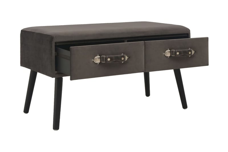 Sofabord Grå 80 X 40 X 46 Cm Fløjl - Grå - Møbler - Borde - Sofabord
