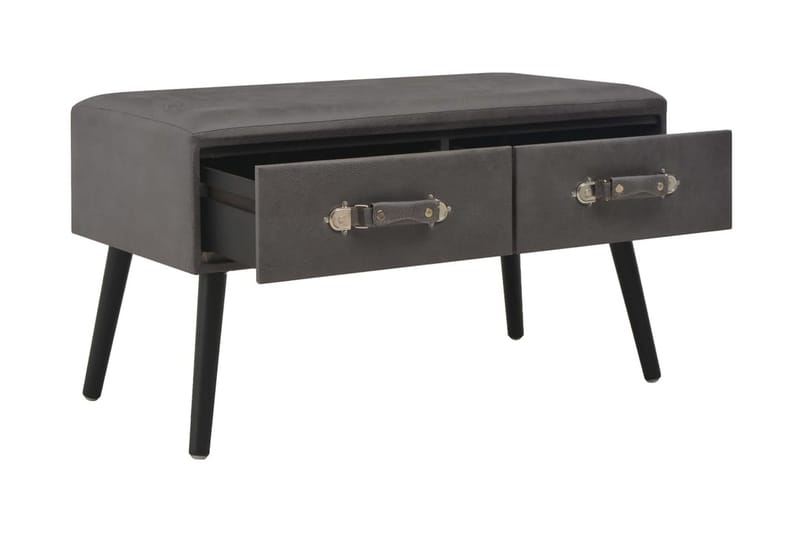 Sofabord Grå 80 X 40 X 46 Cm Kunstlæder - Grå - Møbler - Borde - Sofabord