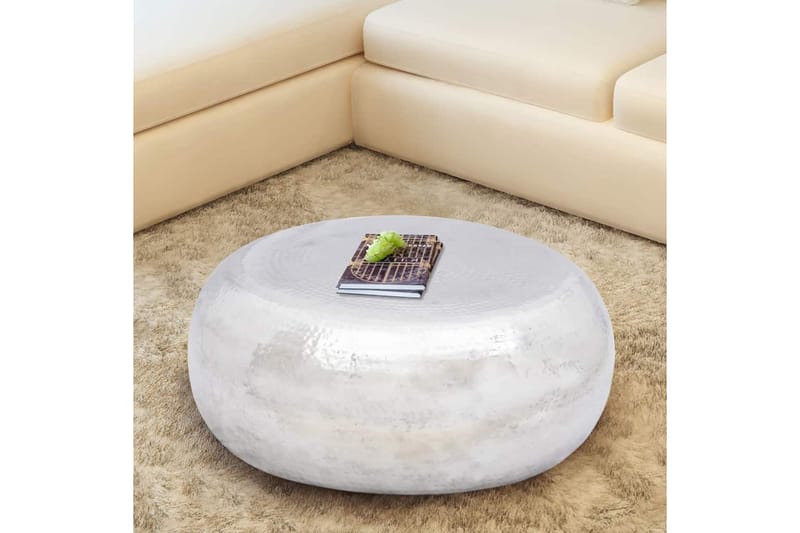 Sofabord Hamret Aluminium Sølvfarvet - Sølv - Sofabord