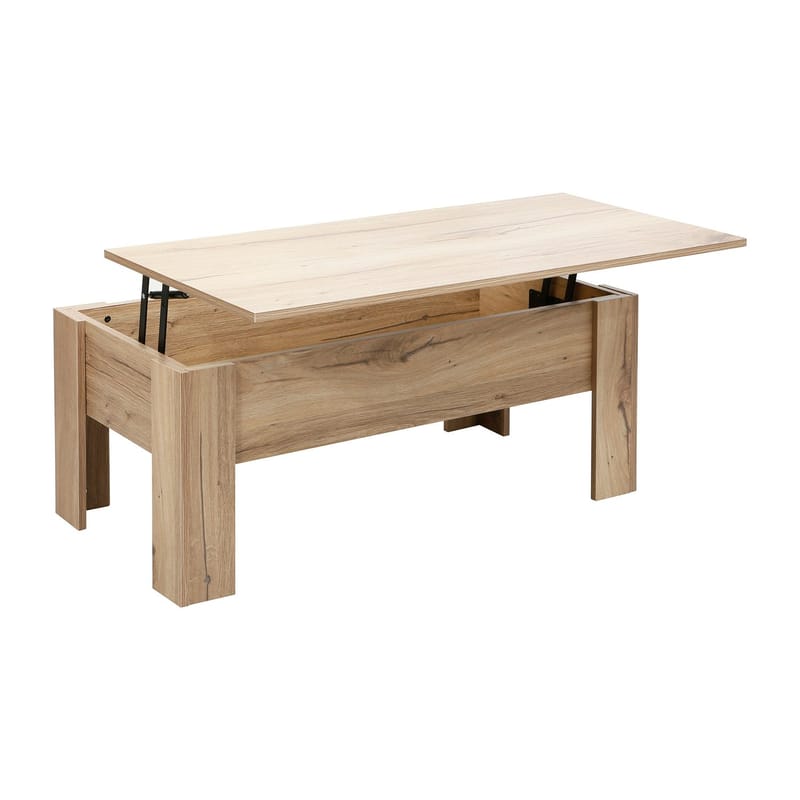 Sofabord HOME4YOU Hannes 100x50x42 cm rustik melamin - Brun - Møbler - Borde - Sofabord