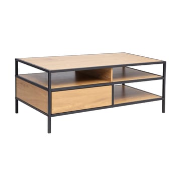 Sofabord HOME4YOU Hedvig med en skuffe 100x50x40 cm Ask/Sort - Ask/sort - Møbler - Borde - Sofabord