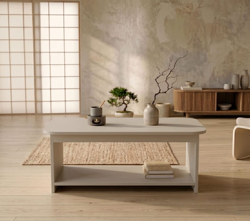 Sofabord Homitis Chibo (100 x 41,8 x 50 cm) Cashmere - Møbler - Borde - Sofabord