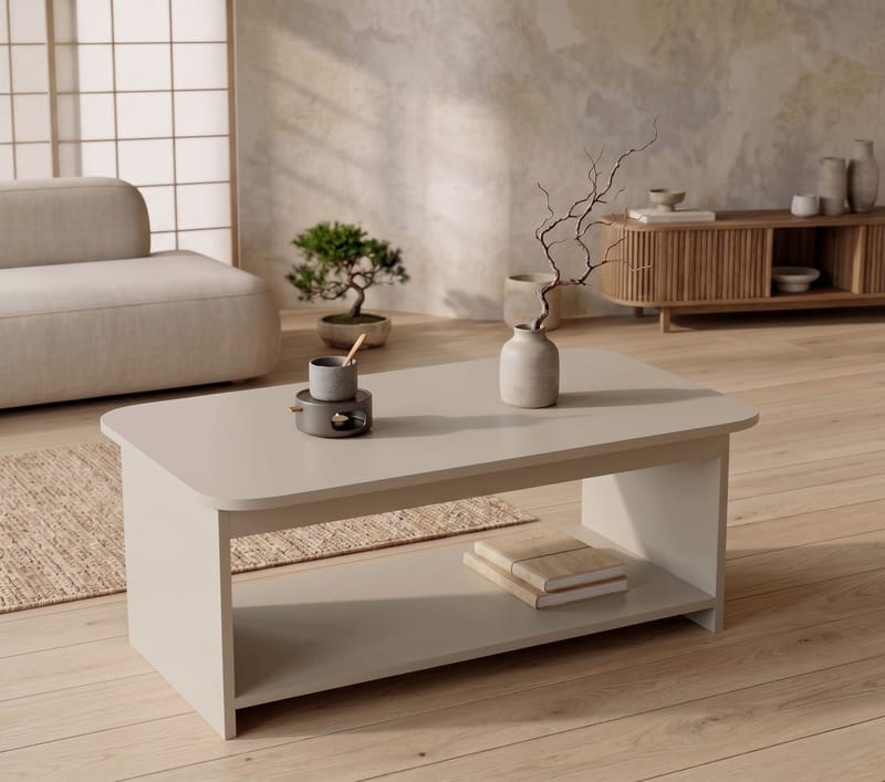 Sofabord Homitis Chibo (100 x 41,8 x 50 cm) Cashmere - Møbler - Borde - Sofabord