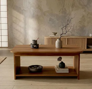 Sofabord Homitis Chibo (100 x 41,8 x 50 cm) Valnød - Møbler - Borde - Sofabord