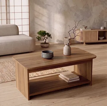 Sofabord Homitis Chibo (100 x 41,8 x 50 cm) Valnød - Møbler - Borde - Sofabord