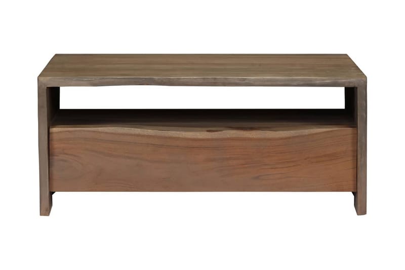 Sofabord I Akacie Levende Kanter 90 X 50 X 40 Cm - Grå - Møbler - Borde - Sofabord