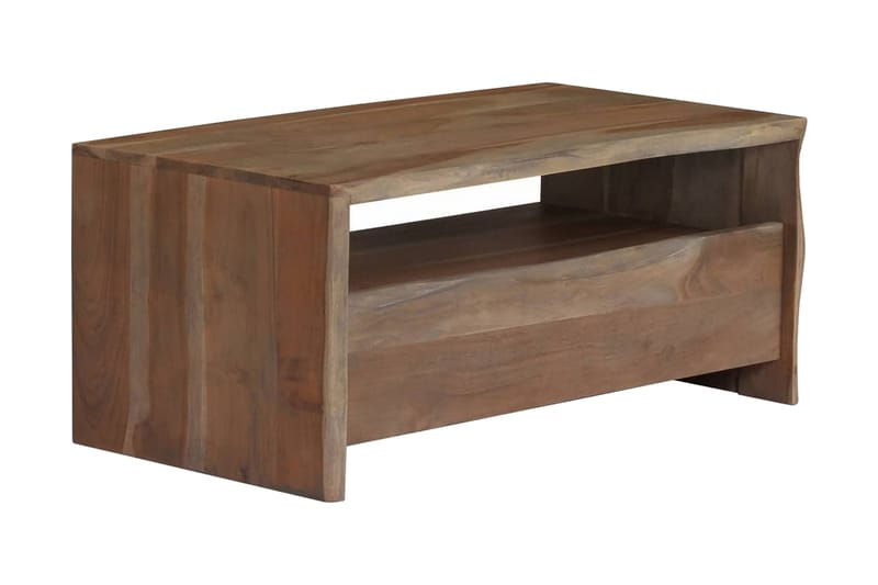 Sofabord I Akacie Levende Kanter 90 X 50 X 40 Cm - Grå - Møbler - Borde - Sofabord