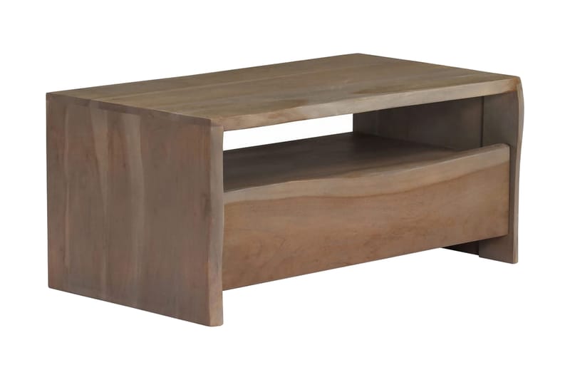 Sofabord I Akacie Levende Kanter 90 X 50 X 40 Cm - Grå - Møbler - Borde - Sofabord