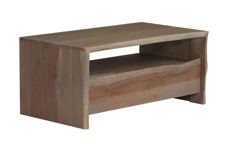 Sofabord I Akacie Levende Kanter 90 X 50 X 40 Cm - Grå - Møbler - Borde - Sofabord
