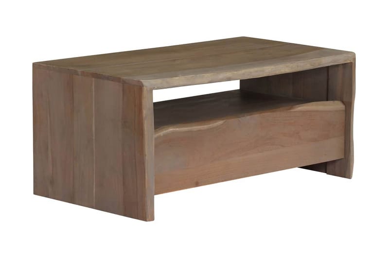 Sofabord I Akacie Levende Kanter 90 X 50 X 40 Cm - Grå - Møbler - Borde - Sofabord