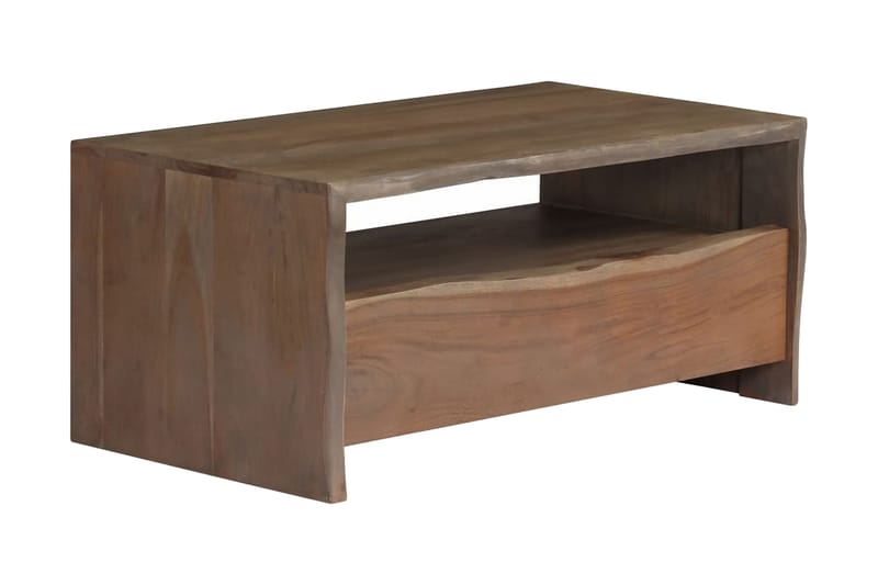 Sofabord I Akacie Levende Kanter 90 X 50 X 40 Cm - Grå - Møbler - Borde - Sofabord