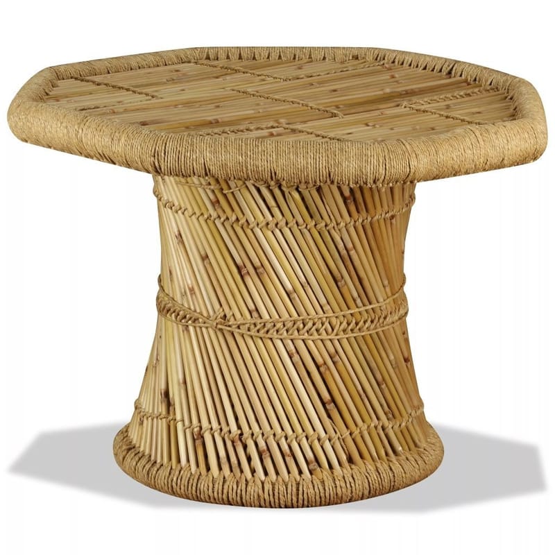 Sofabord I Bambus Ottekantet 60 X 60 X 45 Cm - Brun - Møbler - Borde - Sofabord