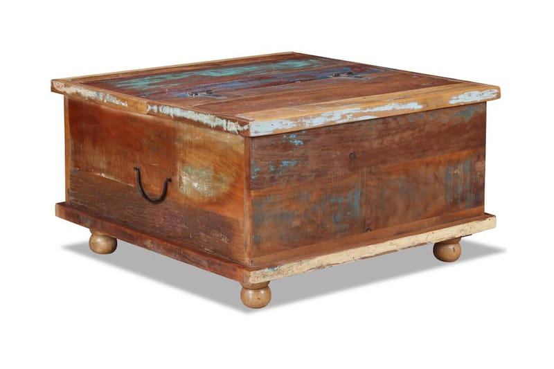 Sofabord I Genanvendt Træ 70 X 70 X 38 Cm - Brun - Møbler - Borde - Sofabord
