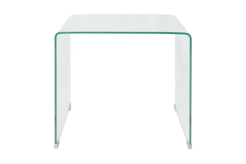 Sofabord I Klart Hærdet Glas 49,5X50X45 Cm - gennemsigtig - Sofabord