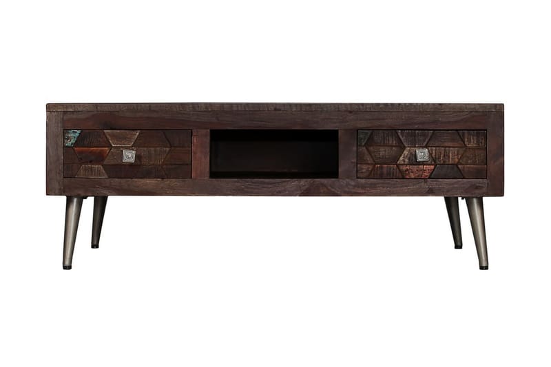 Sofabord I Massivt, Genanvendt Træ 100 X 60 X 35 Cm - Brun - Møbler - Borde - Sofabord