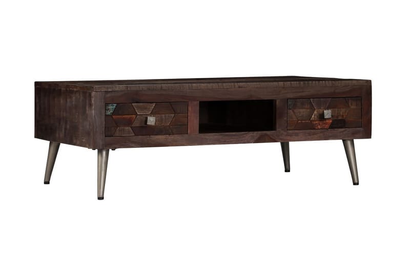 Sofabord I Massivt, Genanvendt Træ 100 X 60 X 35 Cm - Brun - Møbler - Borde - Sofabord
