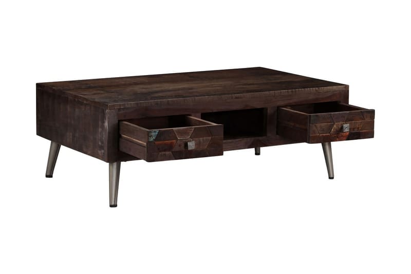 Sofabord I Massivt, Genanvendt Træ 100 X 60 X 35 Cm - Brun - Møbler - Borde - Sofabord