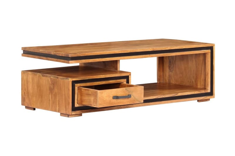 Sofabord I Massivt Akacietræ 100 X 45 X 33 Cm - Brun - Møbler - Borde - Sofabord