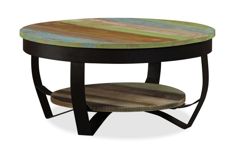 Sofabord I Massivt Genanvendt Træ 65 X 32 Cm - Flerfarvet - Møbler - Borde - Sofabord