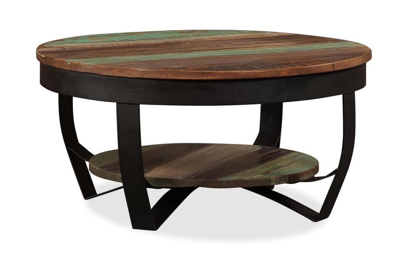 Sofabord I Massivt Genanvendt Træ 65 X 32 Cm - Flerfarvet - Møbler - Borde - Sofabord