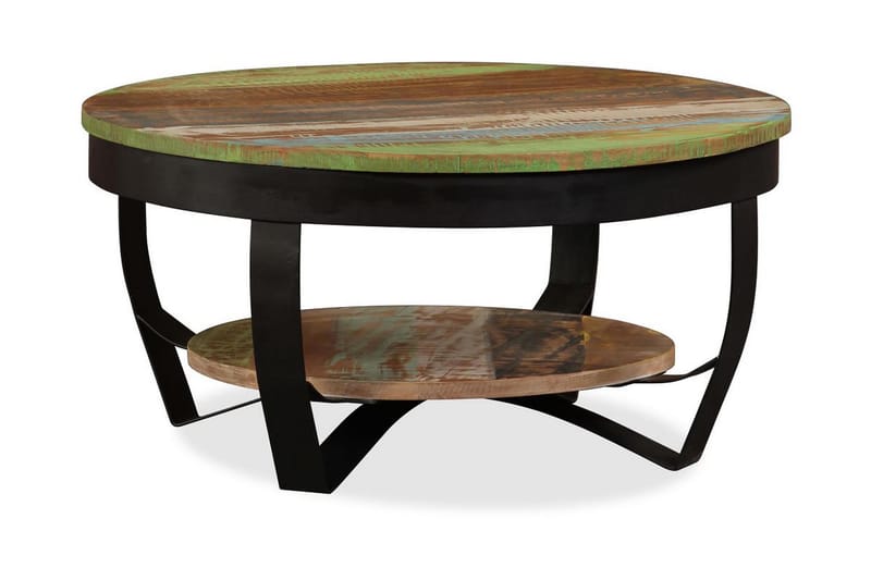 Sofabord I Massivt Genanvendt Træ 65 X 32 Cm - Flerfarvet - Møbler - Borde - Sofabord
