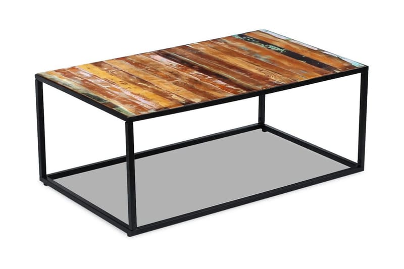 Sofabord I Massivt Genbrugstræ 100X60X40 Cm - Brun - Møbler - Borde - Sofabord