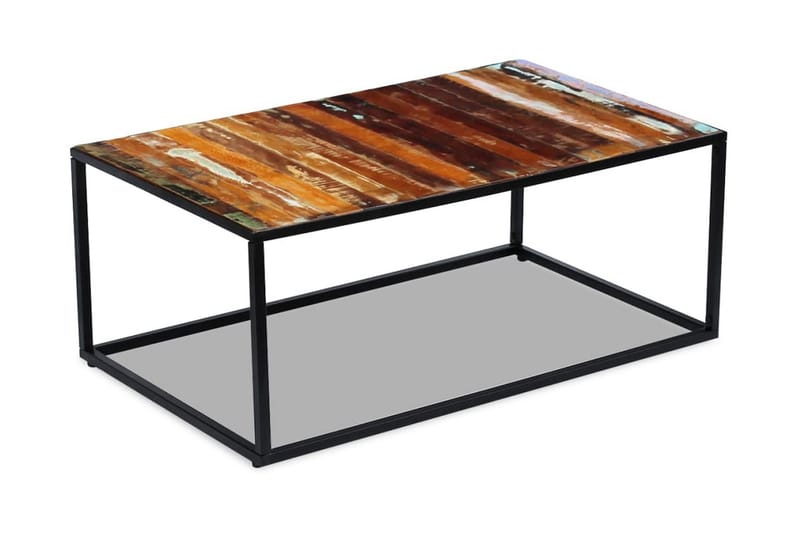 Sofabord I Massivt Genbrugstræ 100X60X40 Cm - Brun - Møbler - Borde - Sofabord